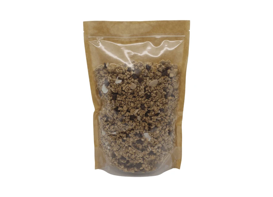1kg Clear/Brown Kraft Stand Up Pouch with Zip product image
