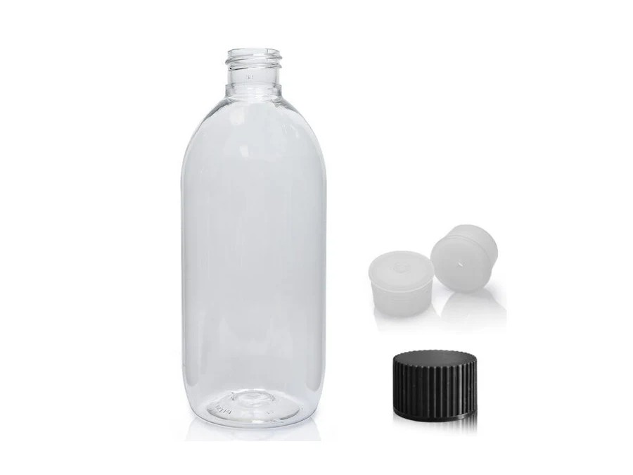 100ml Clear Glass Sirop Bottle 28mm Neck product image